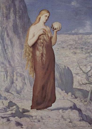 Pierre Puvis de Chavannes Hl. Maria Magdalena in der Wuste Norge oil painting art